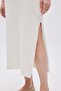 Ecru Textured Long Knitwear Dress - 5