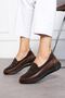 Women's Tan PU Sole Square-Stone Detailed Comfortable Orthopedic Sneakers - 3