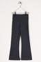 High Waist Flare Leg Ribbed Anthracite Color Girl's Leggings - 3