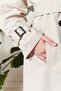 Apolet Detailed Waterproof Fabric Belted Intermediate Women's Trench Coat - 6