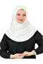 Ready to Wear Turban Soft Headscarf Shawl - Cream - 3