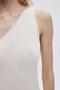 Bone One Shoulder Knitwear Dress - 3