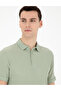 Green Slim Fit 100% Cotton Buttoned Polo Collar T-Shirt 50285411-Vr016 - 2