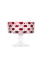 Bowl Standing Bowl Glass Bowl Presentation Bowl Straw Pattern Sandra 19 Cm Red
