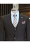 Italian Style Slim Fit Jacket Vest Pants Suit Brown T11479 - 4