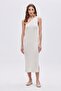 Bone One Shoulder Knitwear Dress