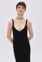 Black Glitter V-Neck Knitwear Dress - 3