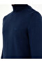Light Navy Blue Slim Fit Turtleneck Basic Knitwear Sweater 50296602-Vr059 - 7