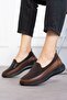 Women's Tan Poly Sole Flat Stone Comfortable Orthopedic Sports Shoes - 4