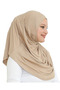 Ready to Wear Turban Soft Headscarf Shawl - Dark Mink - 3