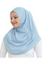 Ready to Wear Turban Soft Headscarf Shawl - Baby Blue - 5
