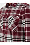 Burgundy Classic Collar Lumberjack Double Pocket Oversize Shirt Jacket 50292191-Vr223 - 7