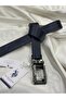 Us Polo Assn. Men's Genuine Leather Navy Blue Belt - 3
