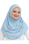 Ready to Wear Turban Soft Headscarf Shawl - Baby Blue