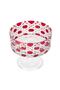 Bowl Standing Bowl Glass Bowl Presentation Bowl Straw Pattern Sandra 19 Cm Red - 3