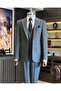 Italian Style Jacket Vest Pants Suit Black T12853 - 5