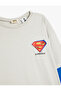 Superman t Shirt Licensed Crew Neck Long Sleeve Cotton - 3