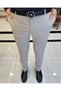 Italian Cut Slim Fit Seasonal Beige Fabric Pants T3480 - 2