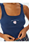 Thick Strap Pajama Top with Cotton Print Detail - 5