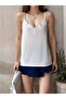 Women's White Strap Ruched Stylish Blouse - 4