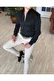 Italian Style Slim Fit Mock Neck Satin Men's Shirt Black T4739 - 3
