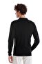 Black Regular Fit Jacquard Polo Collar Wool Knitwear Sweater - 4