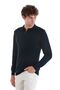 Navy Blue Regular Fit Jacquard Polo Collar Wool Knitwear Sweater - 3