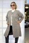 Steel Knitted Front Buttoned Cycling Collar Extra Large Size Long Knitwear Cardigan - 4