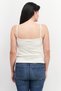 Women Sweetheart Neck Sleeveless Crop Top, Cream - 2