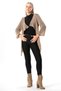 Long Sleeve Serenay Asymmetrical Tie Detail Autumn and Winter Knitwear Cardigan Mink Vzn