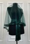 Emerald Green Sequin and Pearls Bridal Veil Set, Henna Night Veil Alı Cover 6 Pieces - 4
