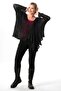 Long Sleeve Şevval Wide Collar Openwork Autumn and Winter Loose Authentic Knitwear Blouse Black Syh - 5