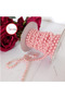 Powder Pink Half Pearl Ribbon Silk Single Row String 4 Meters & 6 mm for Decoration
