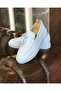 Italian style inner and outer natural leather men's shoes White T9642 - 2