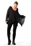 Long Sleeve Şevval Wide Collar Openwork Autumn and Winter Loose Authentic Knitwear Blouse Black Syh