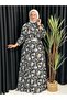 Patterned Chiffon Flared Dress