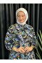 Patterned Chiffon Flared Dress - 6