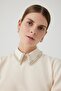 Stone Detailed Collar - Regular Fit Jumpsuit - 4