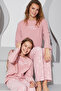 Powder Embroidered Bottom-Top Fleece Pajama Set 24223092