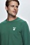 Valley Dark Green Crew Neck Cotton Printed Standard Fit Men's Sweatshirt - 2