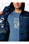 Men's Hooded Zipper Closure Long Sleeve Navy Blue Coat 2086911 -464 - 4