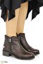 Women's Genuine Leather Laceless Flat Sole Classic Boots M25/Kb1405