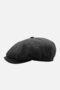 Men's British Groovy Hat Premium Linen Black Cap