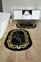 Digital Washable Framed Marble Model Oval Bath Mat Toilet Set - 5