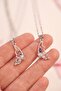 Mariposa Magnetic Friendship Necklace Steel 2 Pieces - 3