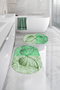 Digital Washable Colorful Butterfly Model Oval Bath Mat Toilet Set - 5