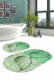 Digital Washable Colorful Butterfly Model Oval Bath Mat Toilet Set