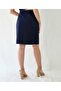 Women's Dark Blue Textured Pencil Skirt - 5