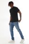 Men's Slim Fit Modal Lycra Basic Short Sleeve T-shirt-black - 3