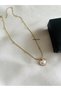 Non-Tarnish Steel Dorica with Chain Mother of Pearl Heart Necklace - 2
